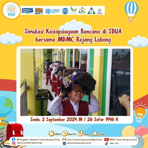 Siswa SD Unggulan 'Aisyiyah Taman Harapan Curup Dapatkan Pelatihan Mitigasi Gempa oleh MDMC Rejang Lebong