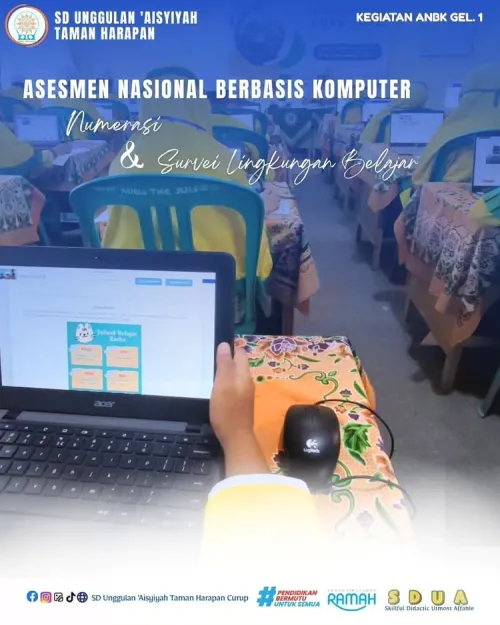 Peserta Didik Kelas V dari SD Unggulan 'Aisyiyah Taman Harapan Laksanakan Asesmen Nasional Berbasis Komputer Gelombang 1 Tahun 2025